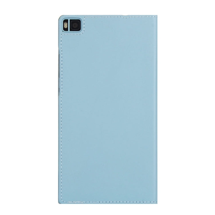 Litchi Texture Horizontal Flip Leather Case with Window & Sleep / Wake-up Function for Huawei Ascend P8