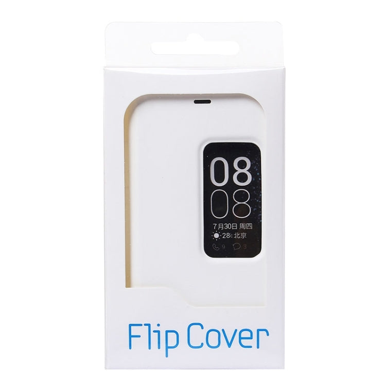 Litchi Texture Horizontal Flip Leather Case with Window & Sleep / Wake-up Function for Huawei Ascend P8