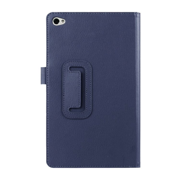 Litchi Texture Horizontal Flip Solid Color Smart Leather Case with Two-folding Holder & Sleep / Wake-up Function for Huawei MediaPad M2