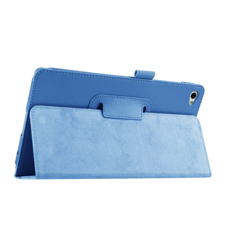 Litchi Texture Horizontal Flip Solid Color Smart Leather Case with Two-folding Holder & Sleep / Wake-up Function for Huawei MediaPad M2