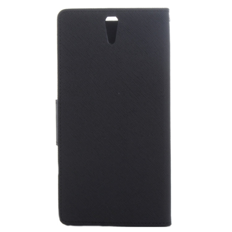 Color Matching Cross Texture Flip Leather Case with Holder & Card Slots & Wallet for Sony Xperia C5