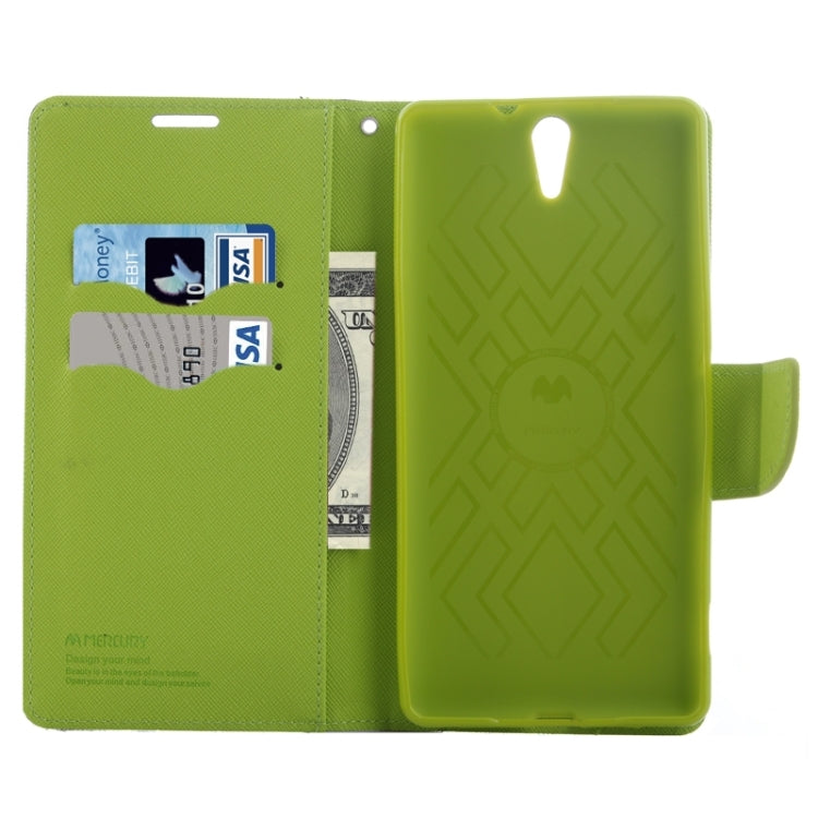 Color Matching Cross Texture Flip Leather Case with Holder & Card Slots & Wallet for Sony Xperia C5
