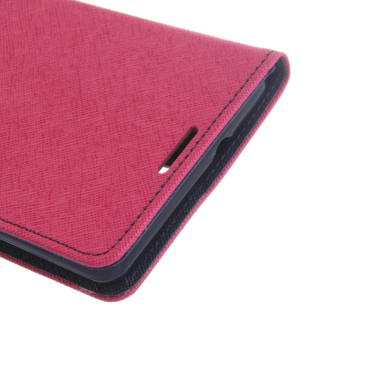 Color Matching Cross Texture Flip Leather Case with Holder & Card Slots & Wallet for Sony Xperia C5