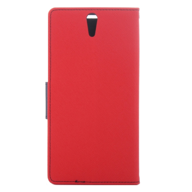 Color Matching Cross Texture Flip Leather Case with Holder & Card Slots & Wallet for Sony Xperia C5