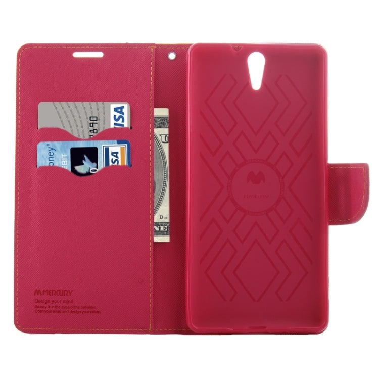 Color Matching Cross Texture Flip Leather Case with Holder & Card Slots & Wallet for Sony Xperia C5