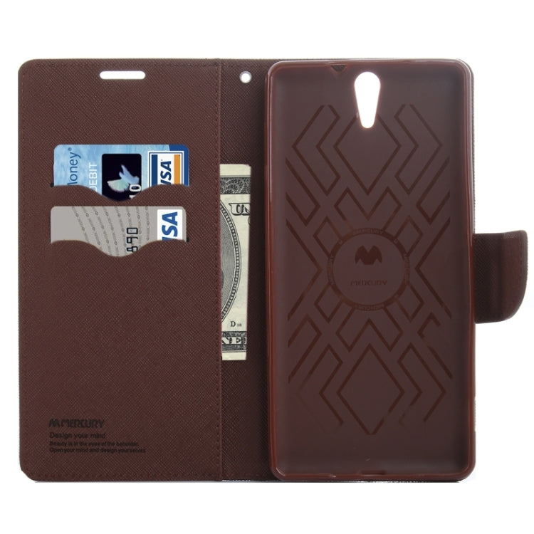 Color Matching Cross Texture Flip Leather Case with Holder & Card Slots & Wallet for Sony Xperia C5