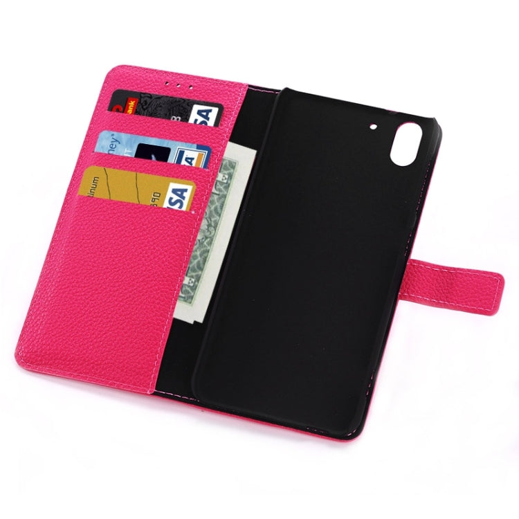 Litchi Texture Horizontal Flip Magnetic Buckle Leather Case with Card Slots & Wallet & Holder for HTC Desire Eye / M910X