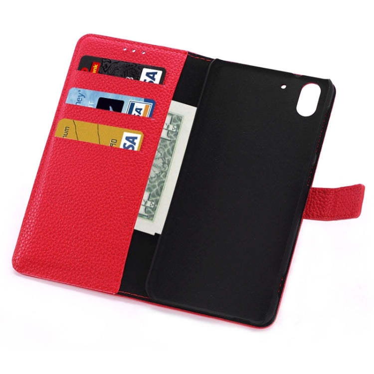 Litchi Texture Horizontal Flip Magnetic Buckle Leather Case with Card Slots & Wallet & Holder for HTC Desire Eye / M910X