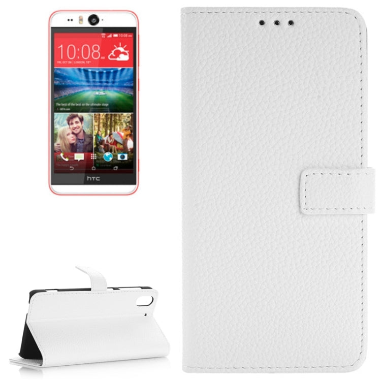 Litchi Texture Horizontal Flip Magnetic Buckle Leather Case with Card Slots & Wallet & Holder for HTC Desire Eye / M910X