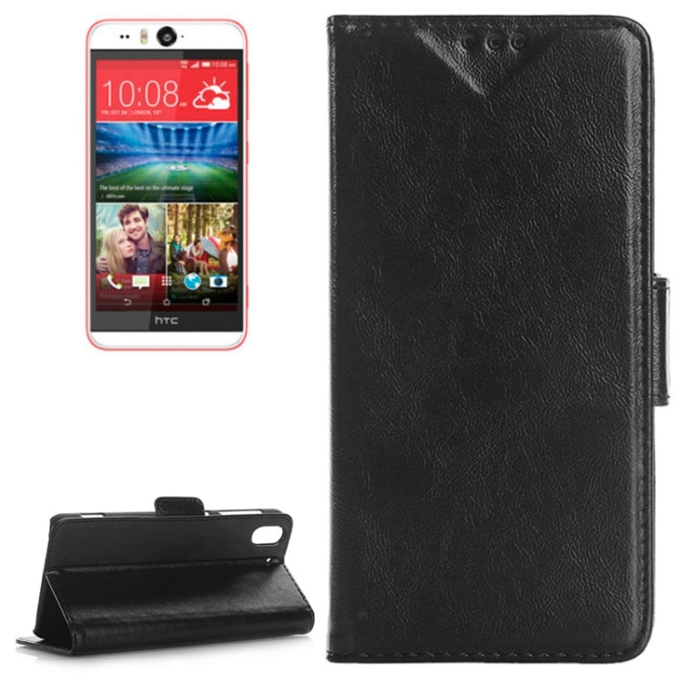 Oil Skin Texture Horizontal Flip Magnetic Buckle Leather Case with Card Slots & Wallet & Holder for HTC Desire Eye / M910X