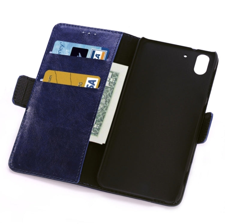 Oil Skin Texture Horizontal Flip Magnetic Buckle Leather Case with Card Slots & Wallet & Holder for HTC Desire Eye / M910X