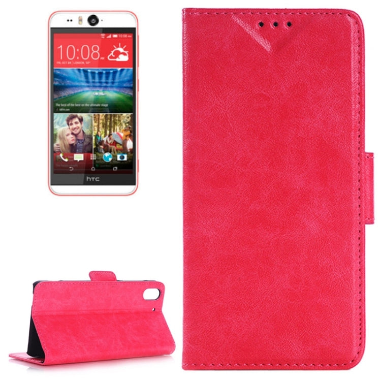 Oil Skin Texture Horizontal Flip Magnetic Buckle Leather Case with Card Slots & Wallet & Holder for HTC Desire Eye / M910X