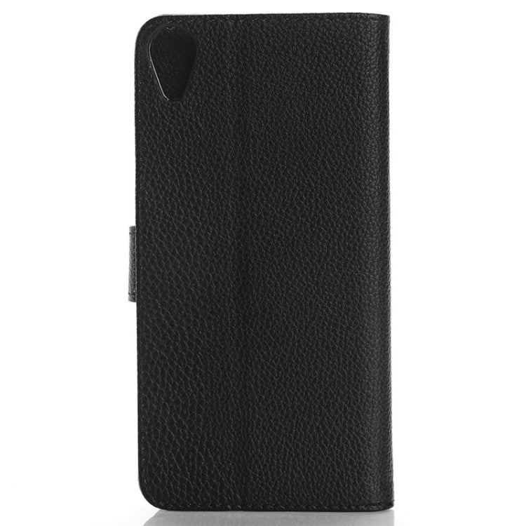 Litchi Texture Horizontal Flip Magnetic Buckle Leather Case with Card Slots & Wallet & Holder for HTC Desire 820