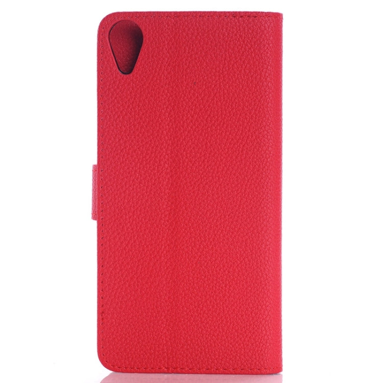 Litchi Texture Horizontal Flip Magnetic Buckle Leather Case with Card Slots & Wallet & Holder for HTC Desire 820