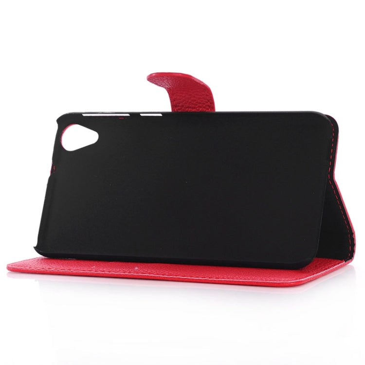 Litchi Texture Horizontal Flip Magnetic Buckle Leather Case with Card Slots & Wallet & Holder for HTC Desire 820