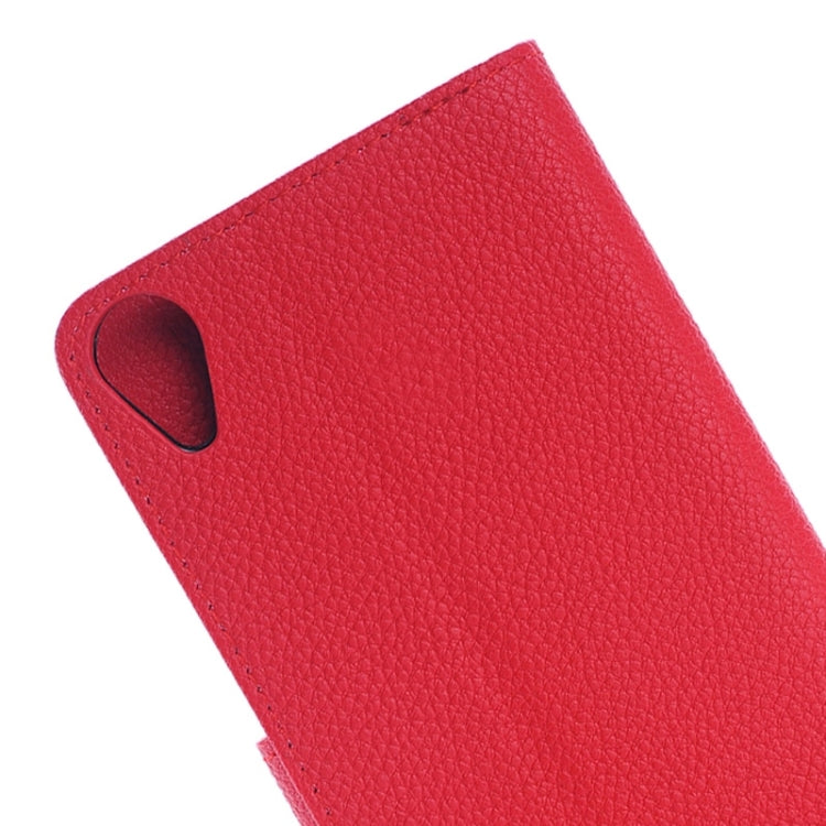 Litchi Texture Horizontal Flip Magnetic Buckle Leather Case with Card Slots & Wallet & Holder for HTC Desire 820