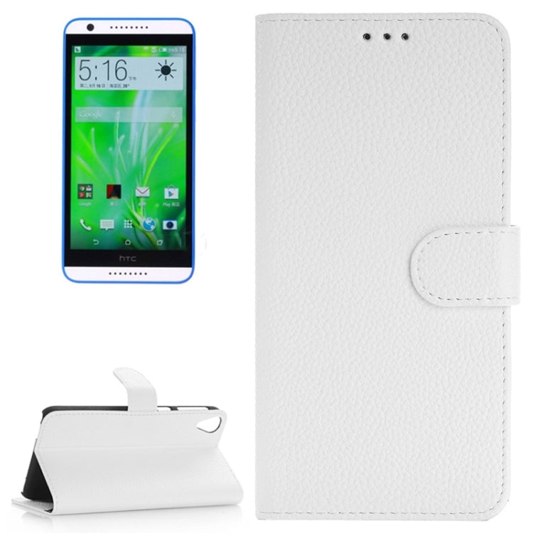 Litchi Texture Horizontal Flip Magnetic Buckle Leather Case with Card Slots & Wallet & Holder for HTC Desire 820