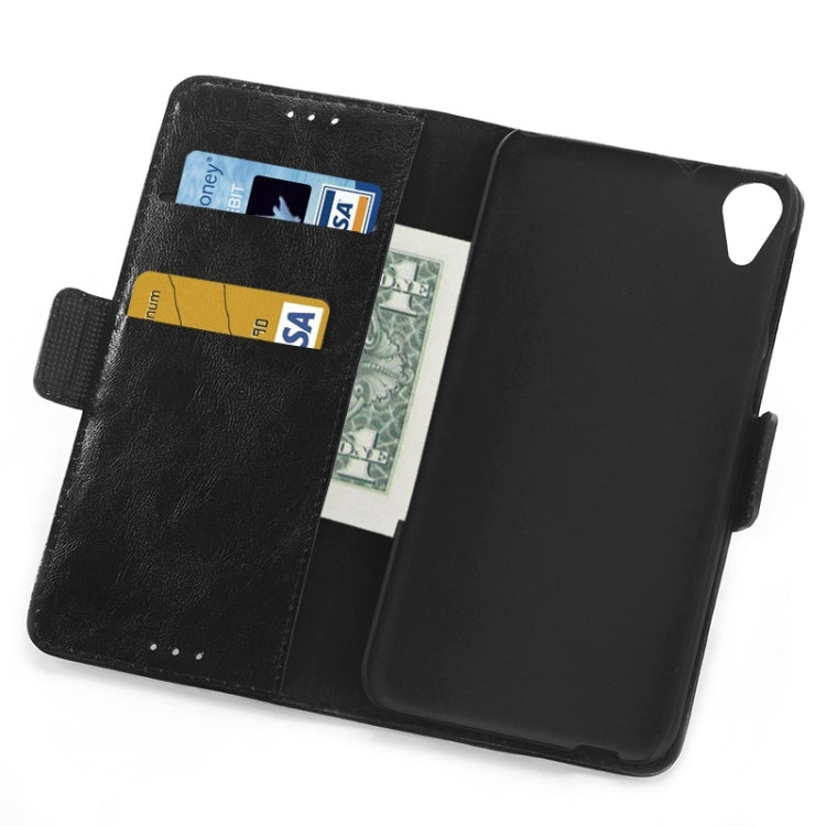 Oil Skin Texture Horizontal Flip Leather Case with Card Slots & Wallet & Holder for HTC Desire 820