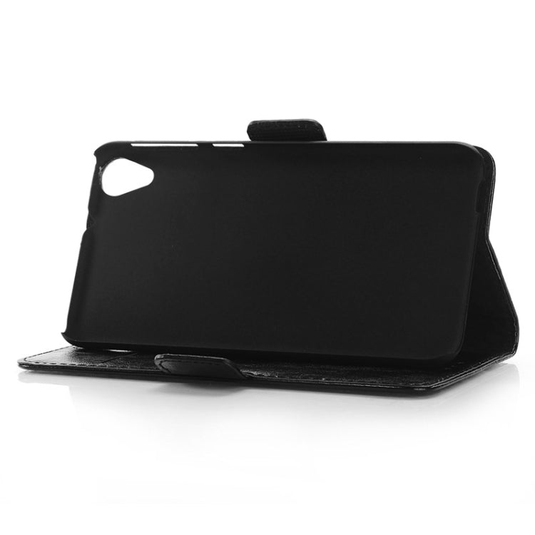 Oil Skin Texture Horizontal Flip Leather Case with Card Slots & Wallet & Holder for HTC Desire 820