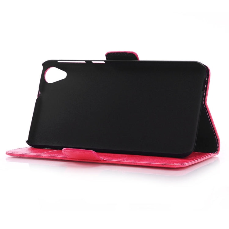 Oil Skin Texture Horizontal Flip Leather Case with Card Slots & Wallet & Holder for HTC Desire 820