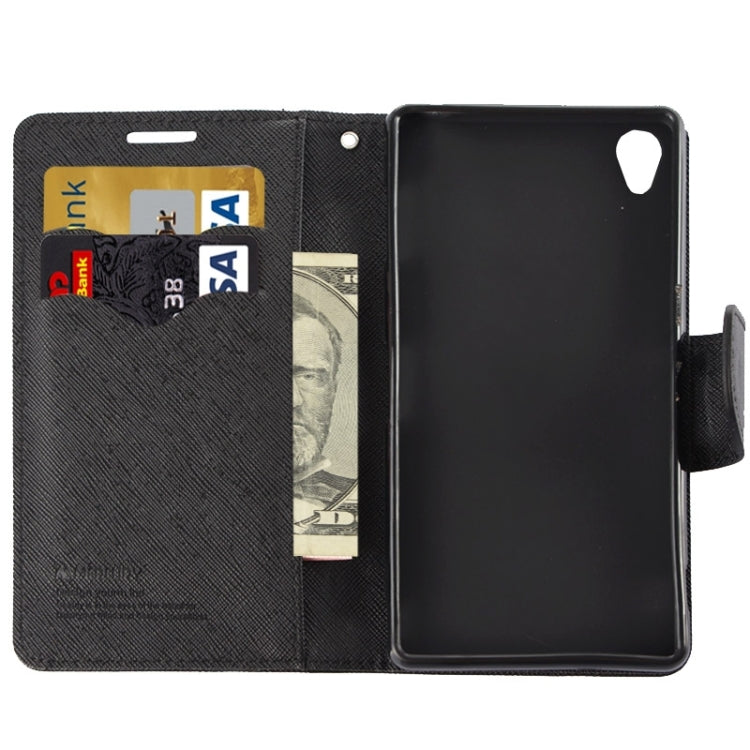 Cross Texture Leather Case with Holder & Card Slots & Wallet for Sony Xperia Z5