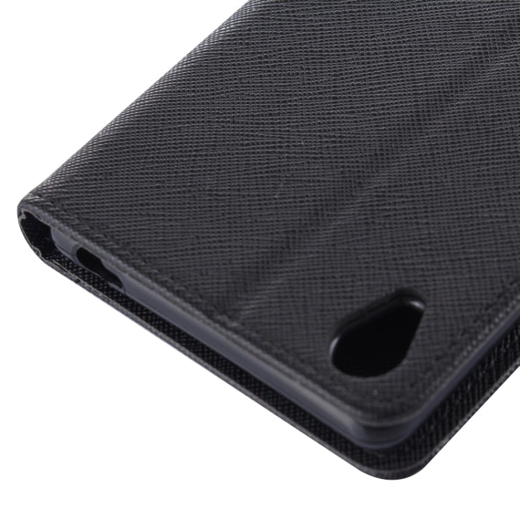 Cross Texture Leather Case with Holder & Card Slots & Wallet for Sony Xperia Z5