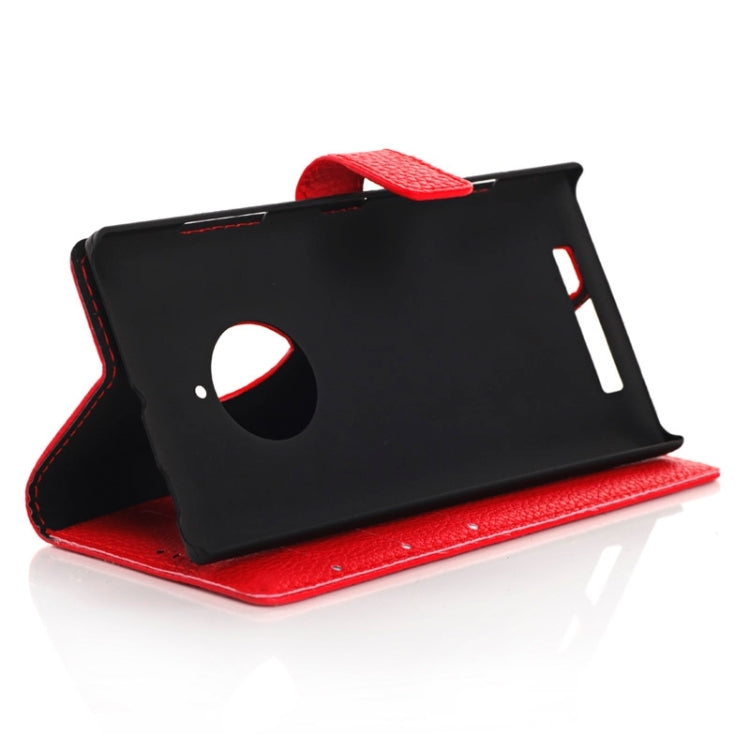 Litchi Texture Horizontal Flip Magnetic Buckle Leather Case with Card Slots & Wallet & Holder for Nokia Lumia 830