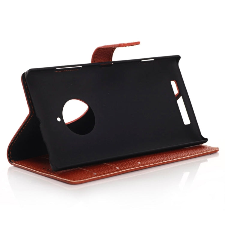Litchi Texture Horizontal Flip Magnetic Buckle Leather Case with Card Slots & Wallet & Holder for Nokia Lumia 830