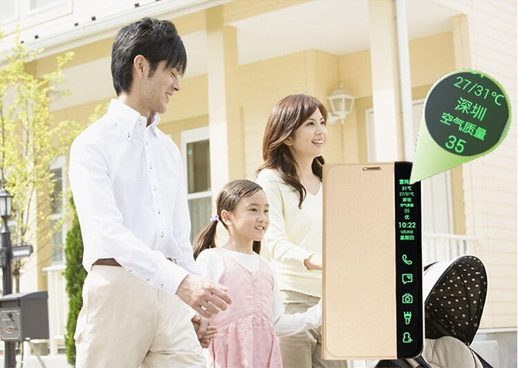 Horizontal Flip Smart Health Leather Protective Case with Display Window for Huawei Honor Play 4X(Black)