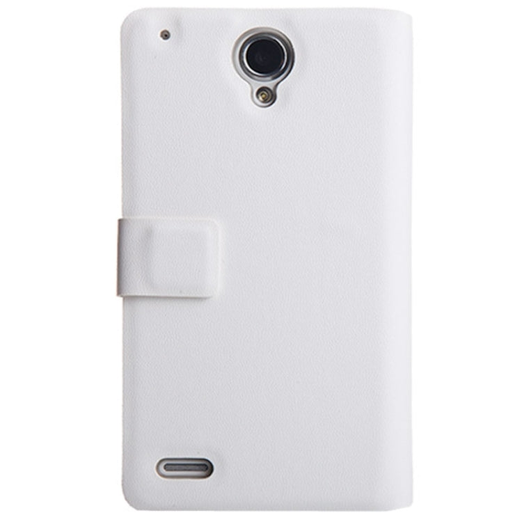 Sheepskin Texture Horizontal Flip Magnetic Buckle PU Leather Case with Card Slots for Lenovo S890(White)