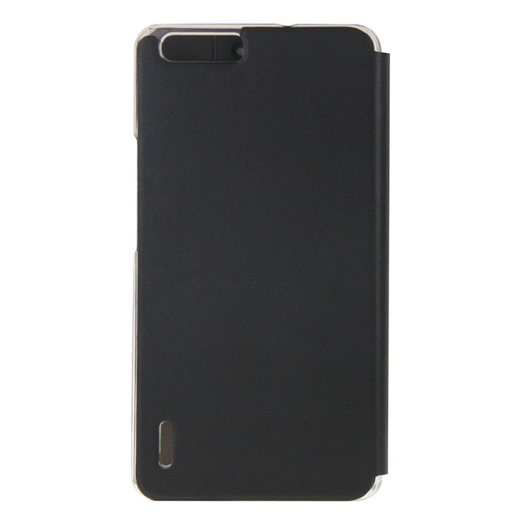 Horizontal Flip Smart Health Leather Protective Case with Display Window for Huawei Honor 6 Plus(Black)