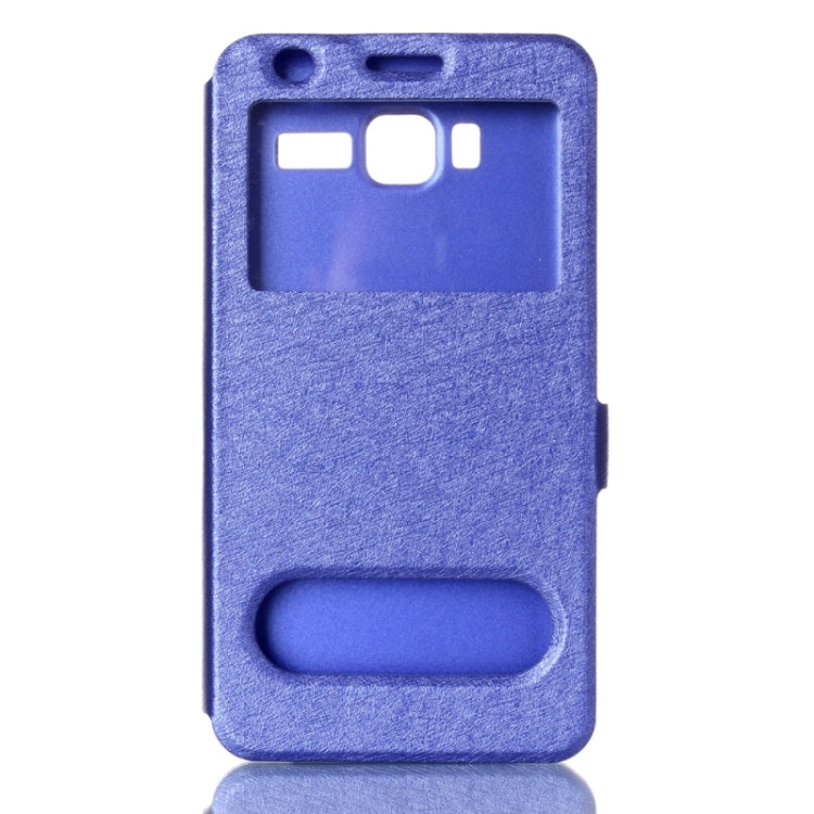 Silk Texture Horizontal Flip Leather Case with Caller ID Display & Holder for Lenovo A916