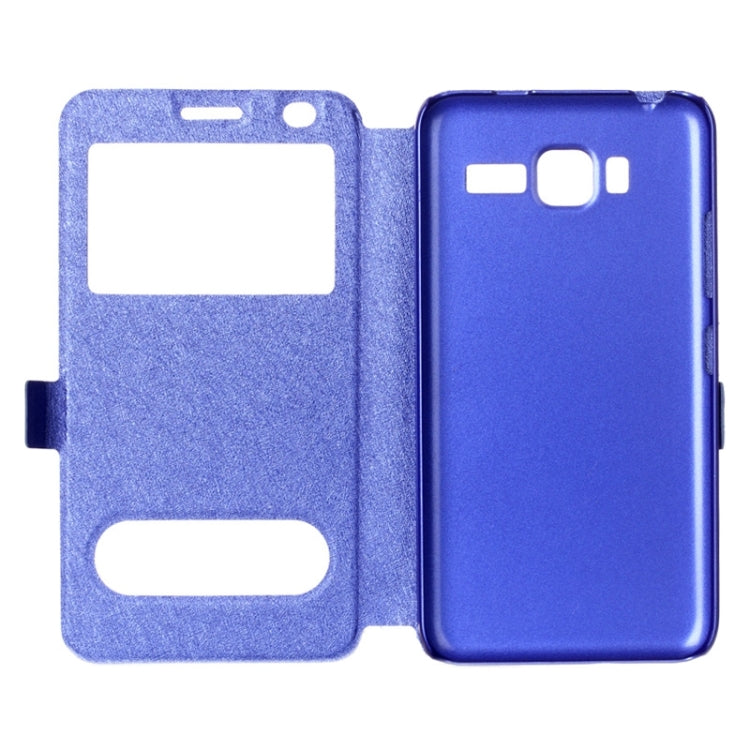 Silk Texture Horizontal Flip Leather Case with Caller ID Display & Holder for Lenovo A916