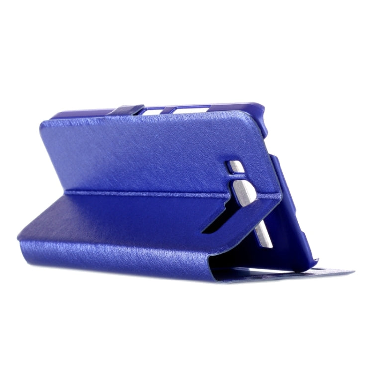 Silk Texture Horizontal Flip Leather Case with Caller ID Display & Holder for Lenovo A916