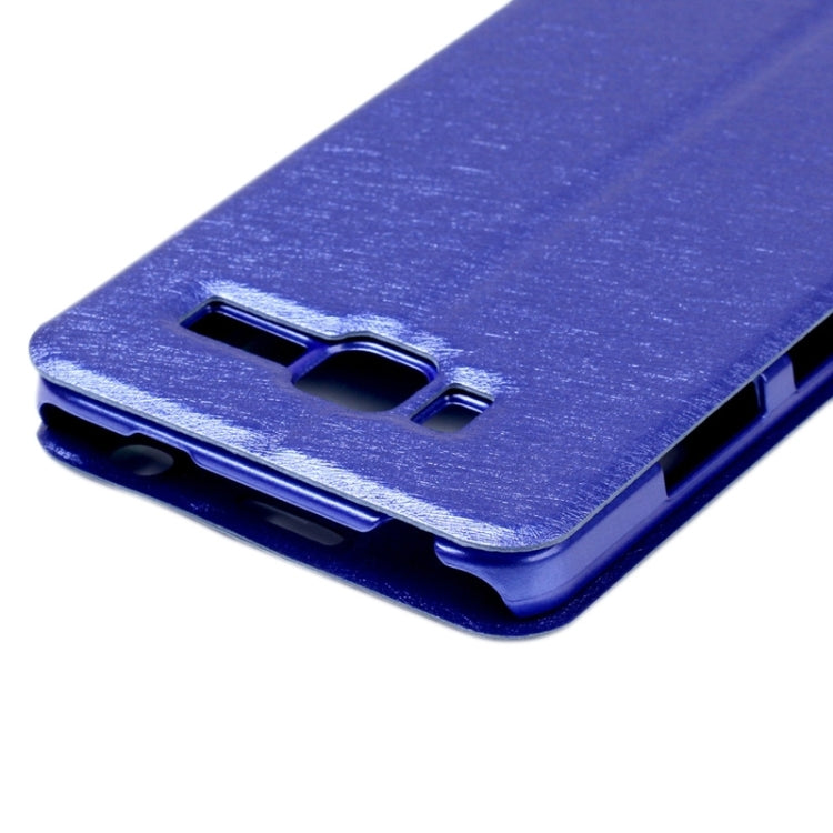 Silk Texture Horizontal Flip Leather Case with Caller ID Display & Holder for Lenovo A916