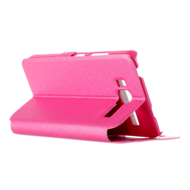 Silk Texture Horizontal Flip Leather Case with Caller ID Display & Holder for Lenovo A916