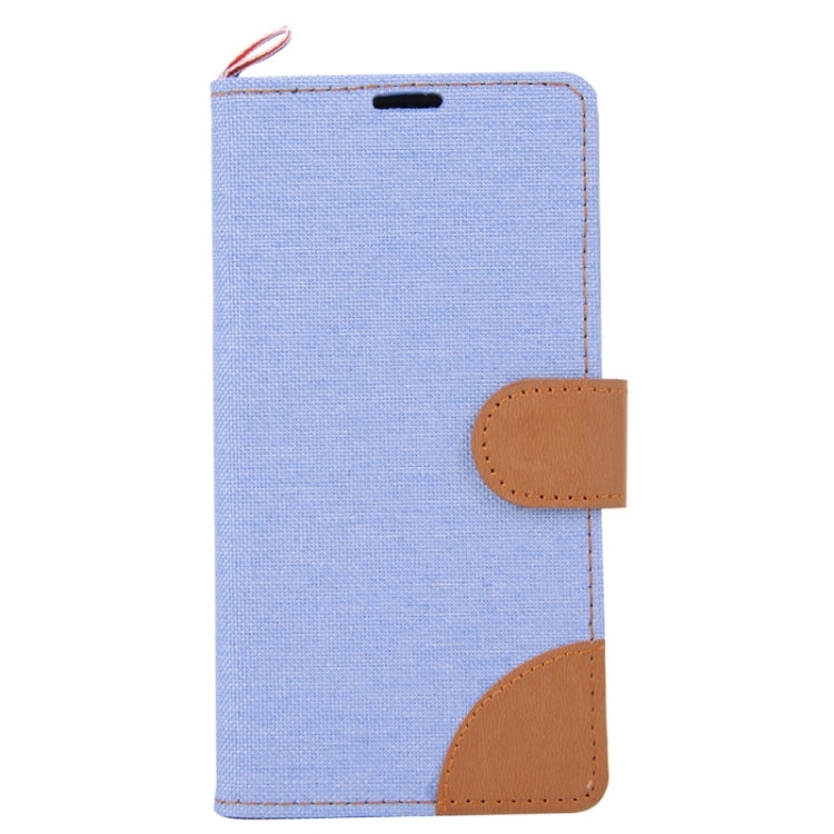 Denim Fabric Leather Case with Holder & Card Slots for Sony Xperia M5
