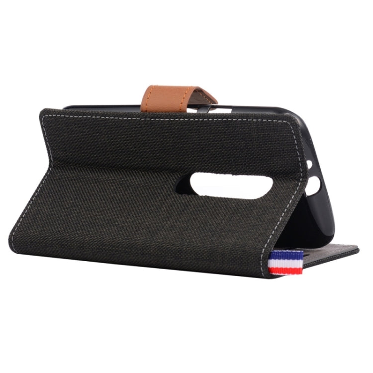 Denim Surface Horizontal Flip Leather Case with Card Slots & Holder for Motorola Moto G(3rd Gen.)