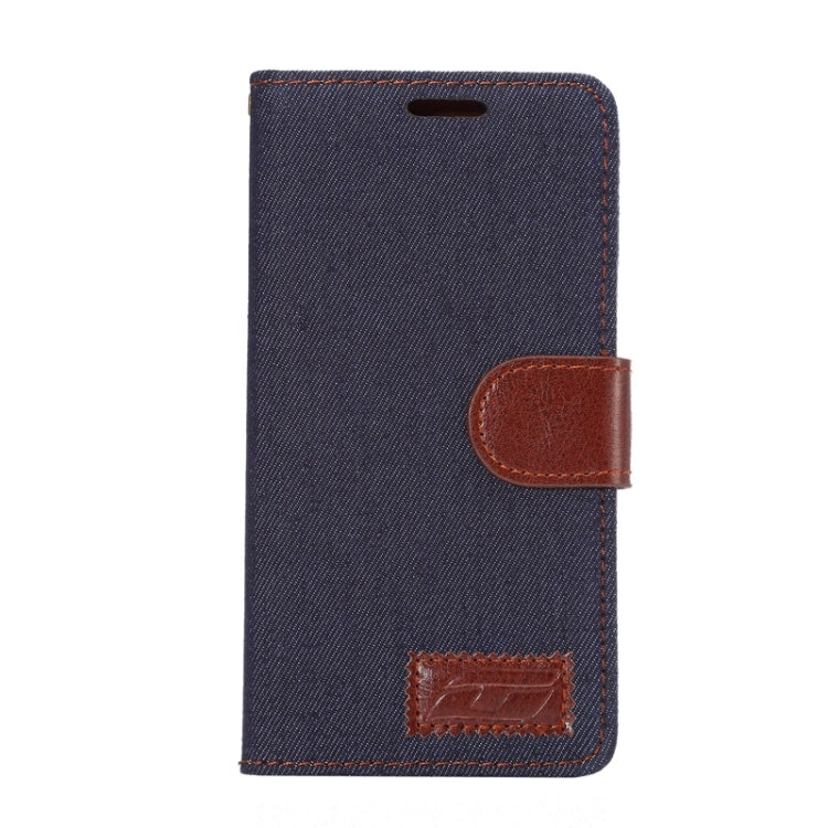 Denim Texture Horizontal Flip Leather Case with Holder & Card Slots for Sony Xperia Z5