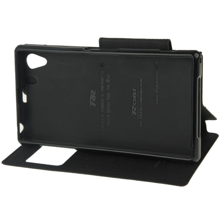 Litchi Texture Horizontal Flip Magnetic Buckle Leather Case with Call Display ID & Card Slots & Holder for Sony Xperia Z1 / L39h