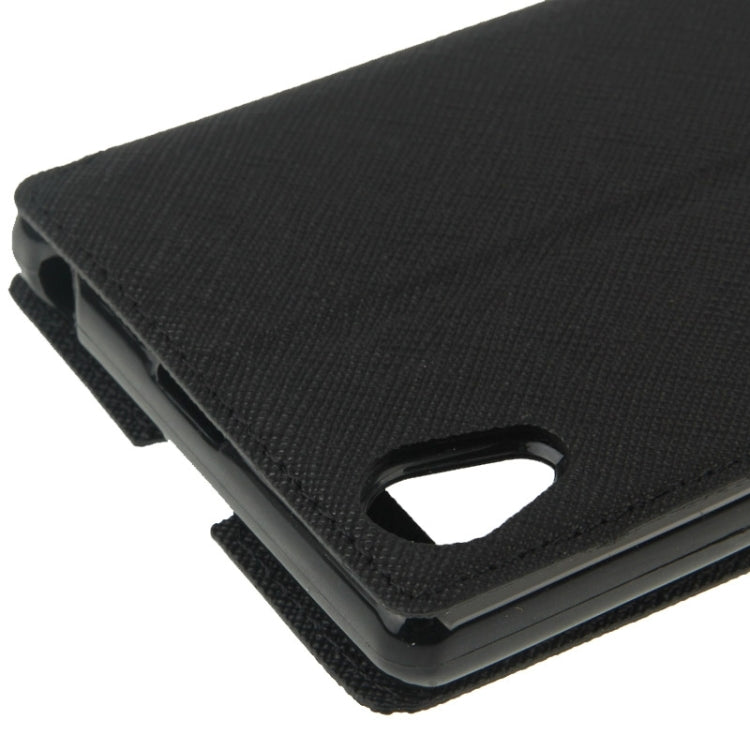 Litchi Texture Horizontal Flip Magnetic Buckle Leather Case with Call Display ID & Card Slots & Holder for Sony Xperia Z1 / L39h