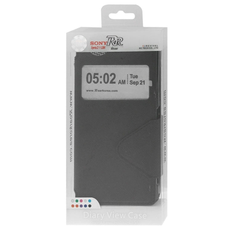 Litchi Texture Horizontal Flip Magnetic Buckle Leather Case with Call Display ID & Card Slots & Holder for Sony Xperia Z1 / L39h