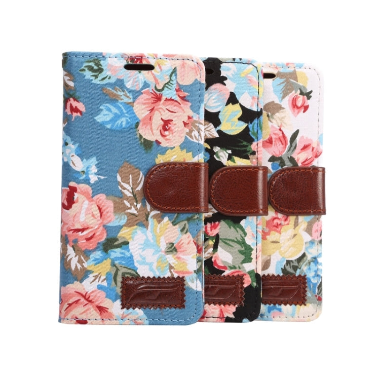 Flower Pattern Cloth Texture Horizontal Flip Leather Case with Holder & Card Slots for Sony Xperia Z5