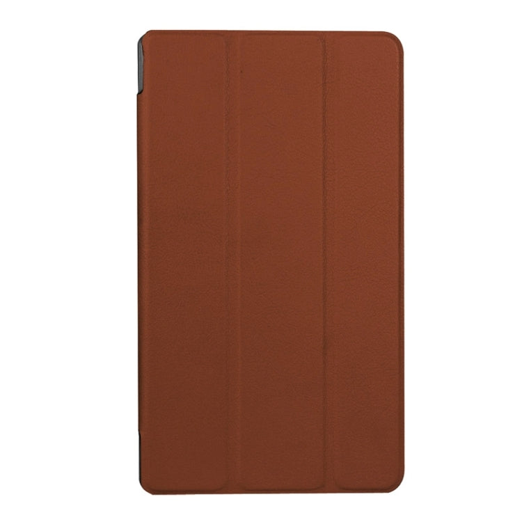 Karst Texture Horizontal Flip Solid Color Leather Case with Three-Folding Holder for Lenovo Tab 2 A7-20F