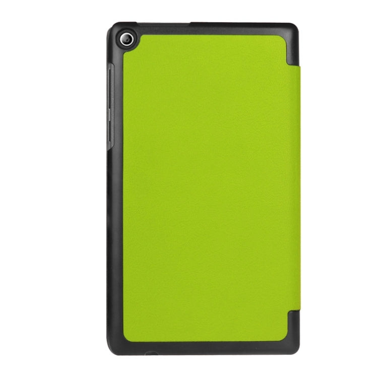 Karst Texture Horizontal Flip Solid Color Leather Case with Three-Folding Holder for Lenovo Tab 2 A7-20F