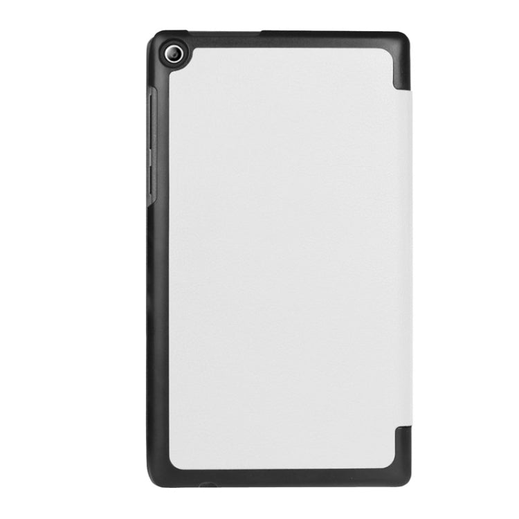 Karst Texture Horizontal Flip Solid Color Leather Case with Three-Folding Holder for Lenovo Tab 2 A7-20F