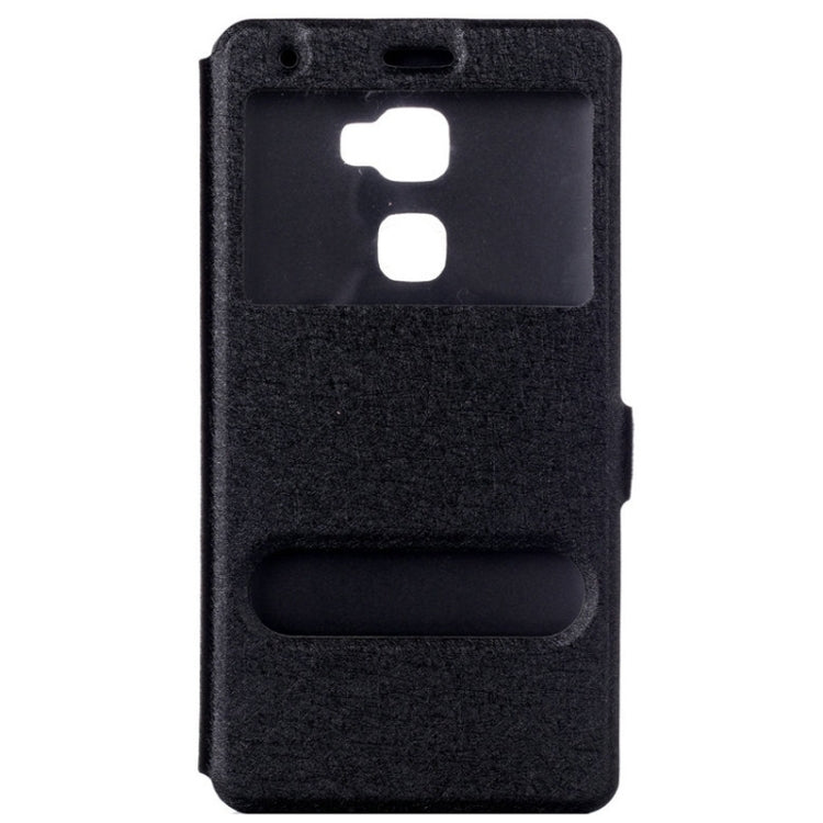 Silk Texture Horizontal Flip Leather Case with Caller ID Display & Holder for Huawei Mate S