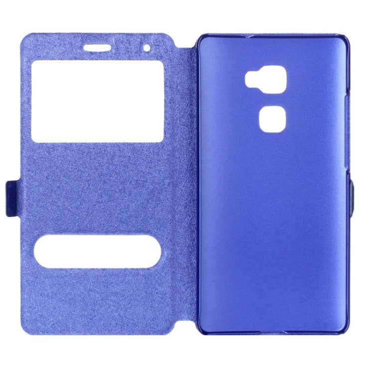 Silk Texture Horizontal Flip Leather Case with Caller ID Display & Holder for Huawei Mate S