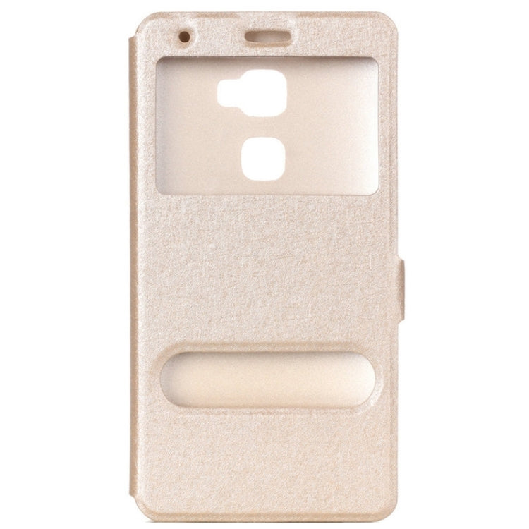 Silk Texture Horizontal Flip Leather Case with Caller ID Display & Holder for Huawei Mate S