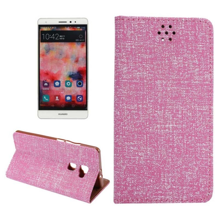 Canvas Texture Magnetic Horizontal Flip Leather Case with Card Slots & Holder for Huawei Mate S